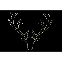 Renne en métal 105 LED 34 cm blanc chaud