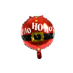 Ballon gonflable en aluminium Ho Ho Ho rouge Ø 35 x 43 cm