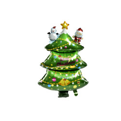 Ballon gonflable en aluminium sapin de Noël 60 x 110 cm