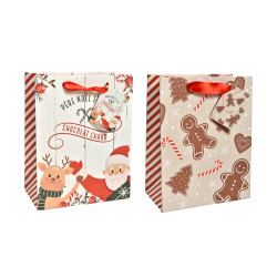 Sac cadeau de Noël en papier  13 x 27 x 32 cm