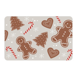 Set de table en PVC bonhomme en pain d'épice et sucre d'orge 45 x 30 cm