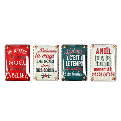 Magnet rectangulaire de Noël 4,6 x 6,8 cm