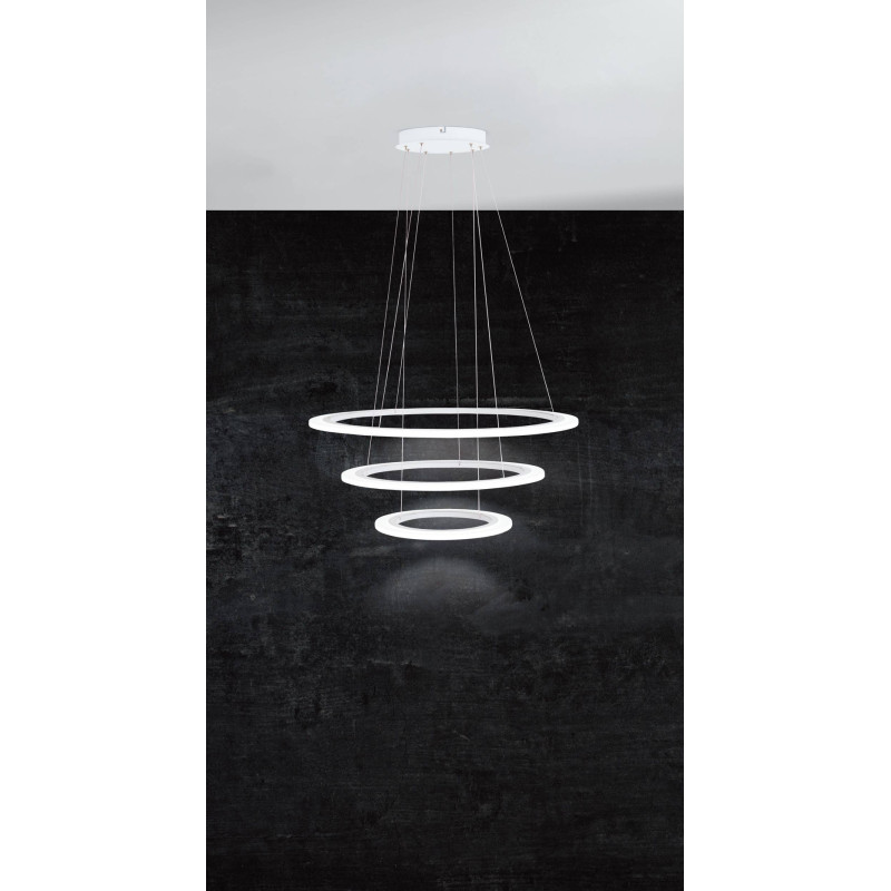 Suspension LED Penaforte blanche Ø 79 cm dimmable 45 W, 33 W et 19,5 W EGLO Suspension LED Penaforte blanche Ø 79 cm dimmable 45 W, 33 W et 19,5 W EGLO