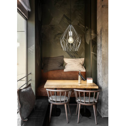 Suspension Carlton argent Ø 31 cm E27 60 W EGLO Suspension Carlton argent Ø 31 cm E27 60 W EGLO