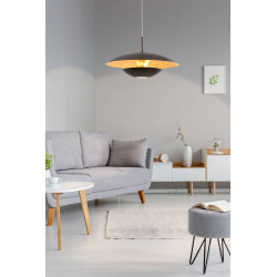 Suspension Nuvano marron et or Ø 48 cm E27 60 W EGLO Suspension Nuvano marron et or Ø 48 cm E27 60 W EGLO