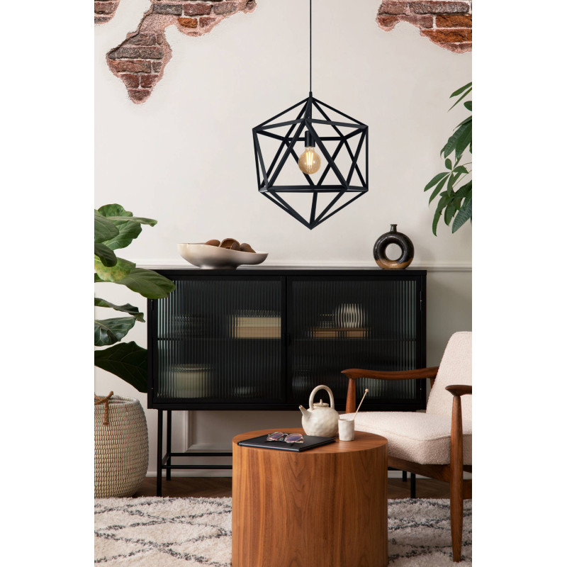 Suspension Embleton noire Ø 46 cm E27 60 W EGLO Suspension Embleton noire Ø 46 cm E27 60 W EGLO