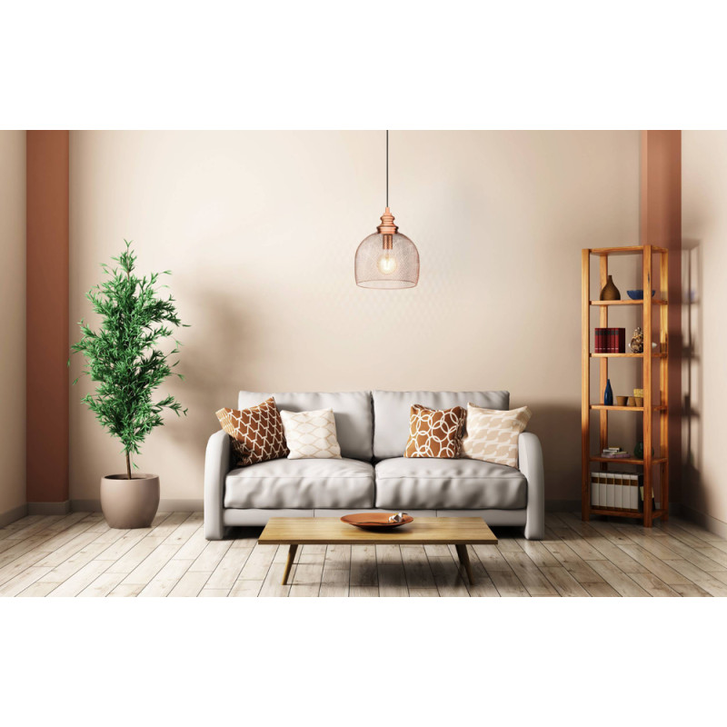 Suspension Straiton cuivre Ø 28 cm E27 60 W EGLO Suspension Straiton cuivre Ø 28 cm E27 60 W EGLO
