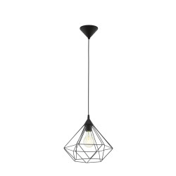 Suspension Tarbes noire Ø 32,5 cm E27 60 W EGLO Suspension Tarbes noire Ø 32,5 cm E27 60 W EGLO