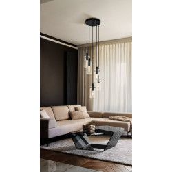 Suspension Montefino noire E27 5 × 60 W EGLO Suspension Montefino noire E27 5 × 60 W EGLO