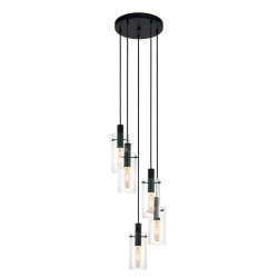 Suspension Montefino noire E27 5 × 60 W EGLO Suspension Montefino noire E27 5 × 60 W EGLO