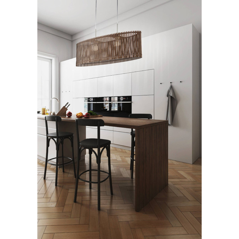 Suspension Sendero nickel mat et marron E27 2 × 60 W EGLO Suspension Sendero nickel mat et marron E27 2 × 60 W EGLO