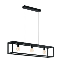 Suspension Elswick noire E27 3 × 60 W EGLO