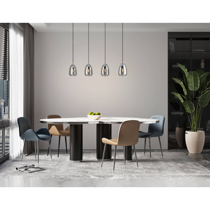 Suspension Alobrase chrome E27 4 × 40 W EGLO Suspension Alobrase chrome E27 4 × 40 W EGLO