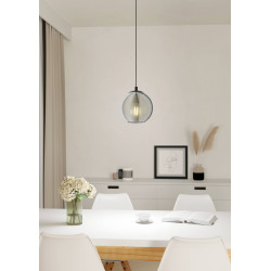 Suspension Ariscani noire Ø 20 cm E27 40 W EGLO