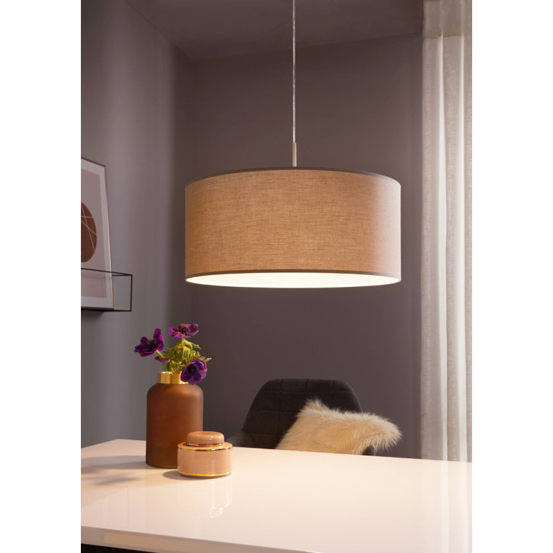 Suspension Pasteri taupe Ø 53 cm E27 60 W EGLO Suspension Pasteri taupe Ø 53 cm E27 60 W EGLO