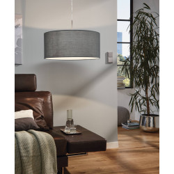 Suspension Pasteri gris Ø 53 cm E27 60 W EGLO Suspension Pasteri gris Ø 53 cm E27 60 W EGLO