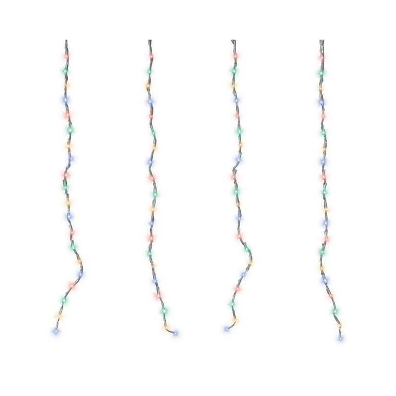 Guirlande extérieure rideau 420 LED multicouleur 4 x 1 m LUMINEO