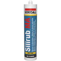 Mastic de jointoyage Silirub MA 0,31 L SOUDAL