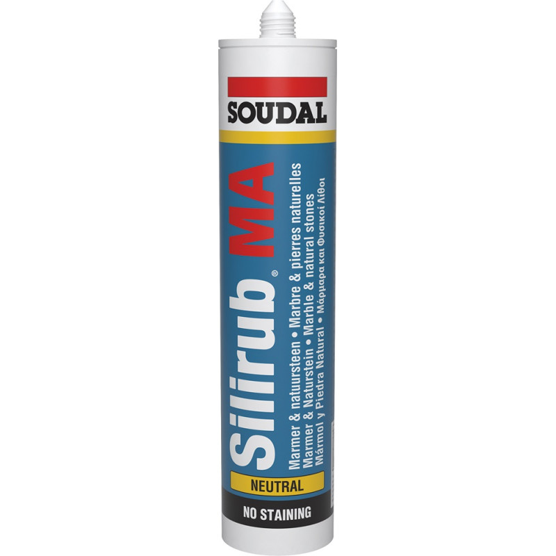 Mastic de jointoyage Silirub MA 0,31 L SOUDAL