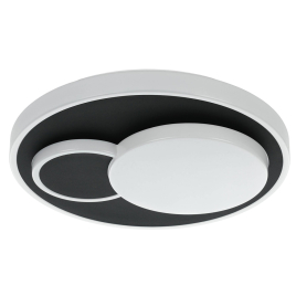 Plafonnier LED Lepreso noir et blanc Ø 38,5 cm 19,5 W EGLO