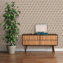 Intissé vinyle 3D beige 53 cm Intissé vinyle 3D beige 53 cm