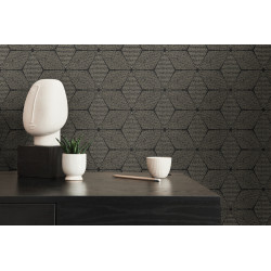 Intissé vinyle Tsar noir 53 cm Intissé vinyle Tsar noir 53 cm