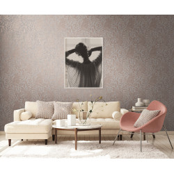 Intissé vinyle Maité rose 53 cm Intissé vinyle Maité rose 53 cm