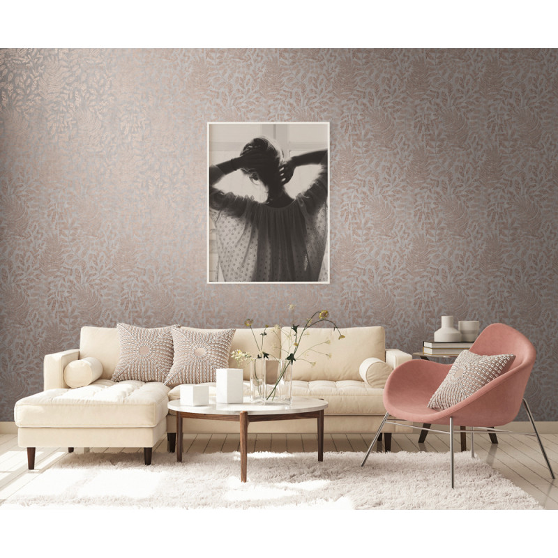 Intissé vinyle Maité rose 53 cm Intissé vinyle Maité rose 53 cm