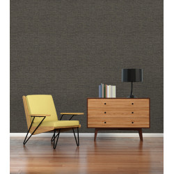 Intissé vinyle Paille noir 53 cm