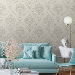 Intissé vinyle Médaillon beige 53 cm