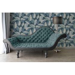 Intissé vinyle Feuille bleu 53 cm