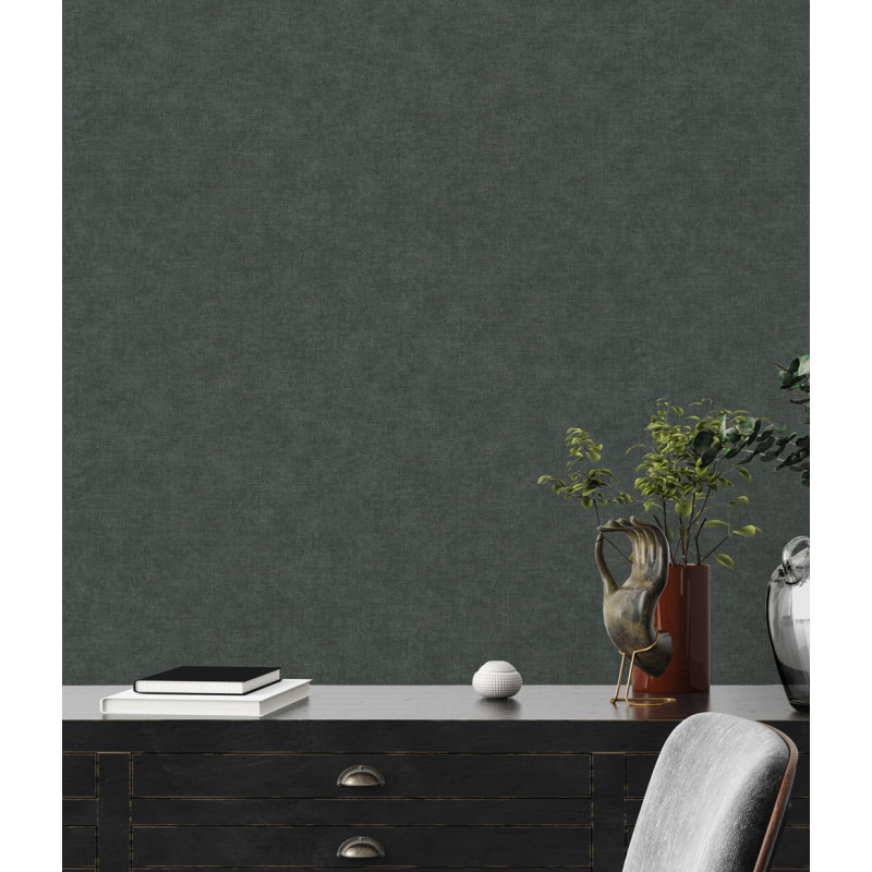 Intissé vinyle Textile noir 53 cm Intissé vinyle Textile noir 53 cm