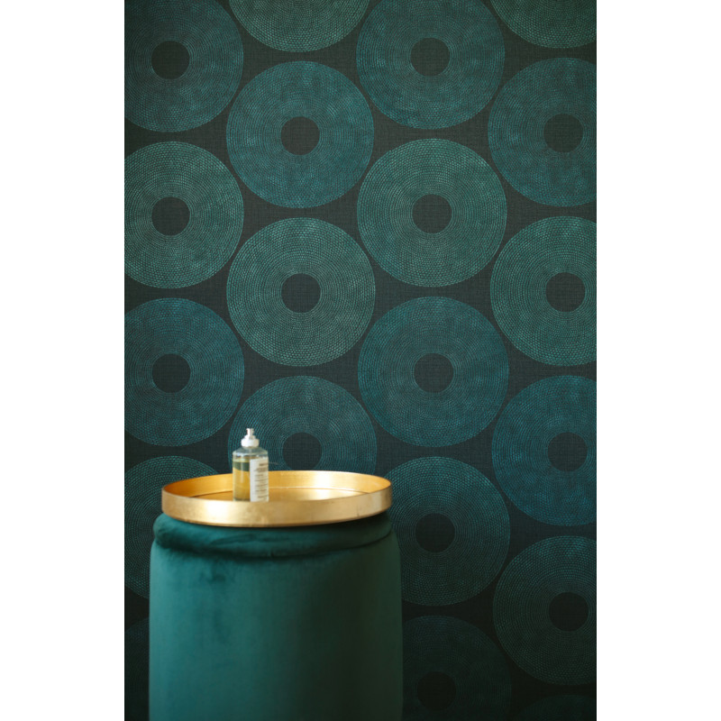 Intissé vinyle Cercle vert 53 cm