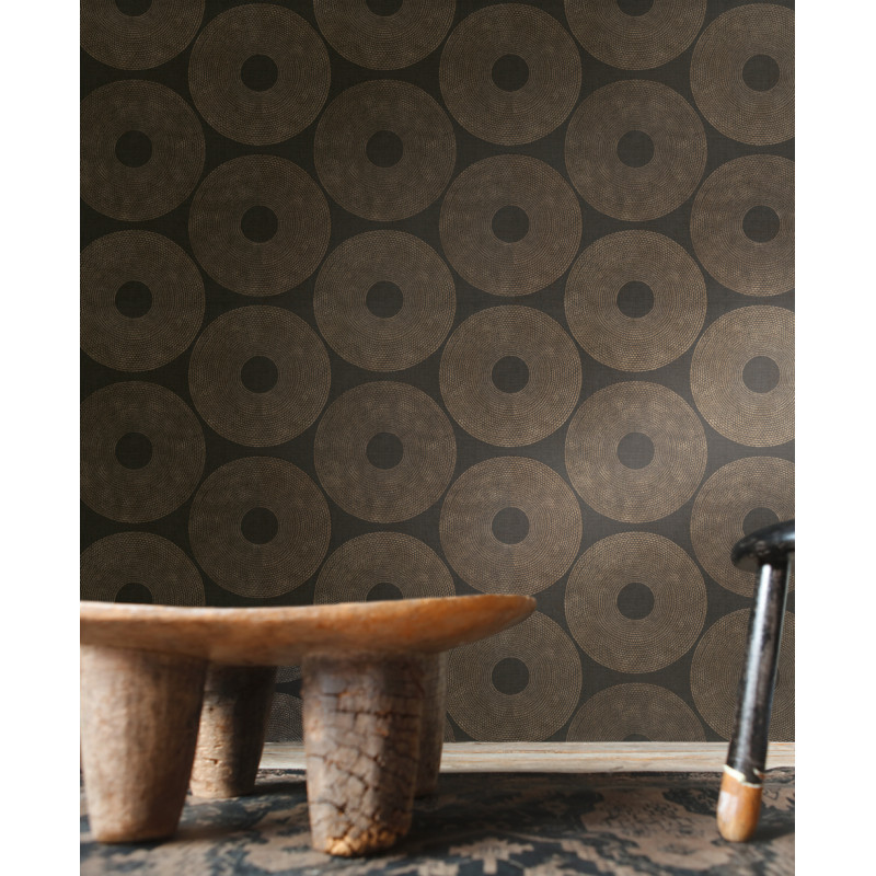 Intissé vinyle Cercle noir 53 cm