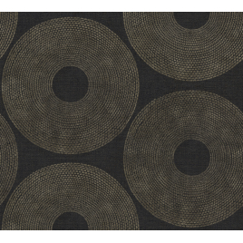 Intissé vinyle Cercle noir 53 cm