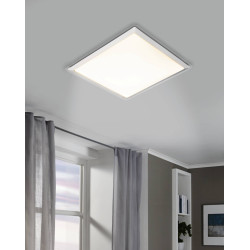 Plafonnier LED Competa 1 blanc et argent 21 W EGLO