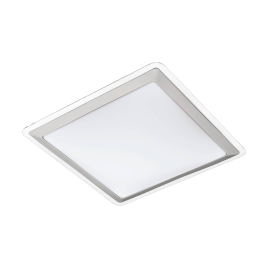 Plafonnier LED Competa 1 blanc et argent 21 W EGLO