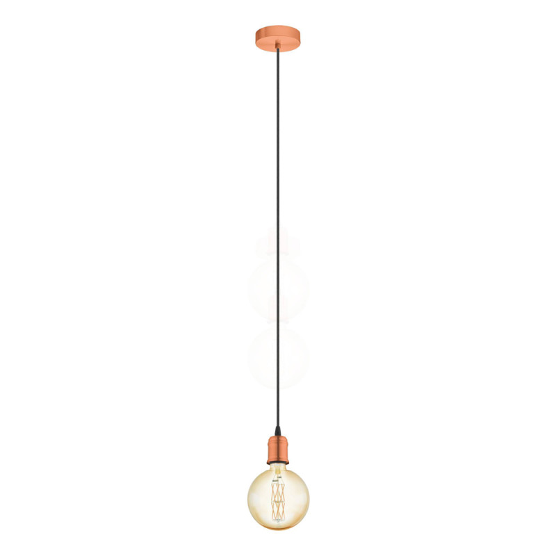 Suspension Yorth cuivre brossé Ø 10 cm 60 W EGLO