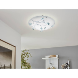 Plafonnier LED Sorrenta 1 blanc Ø 31,5 cm 3 × 3,8 W EGLO Plafonnier LED Sorrenta 1 blanc Ø 31,5 cm 3 × 3,8 W EGLO