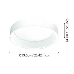 Plafonnier LED Marghera 1 blanc Ø 59,5 cm 4 × 8,8 W EGLO Plafonnier LED Marghera 1 blanc Ø 59,5 cm 4 × 8,8 W EGLO