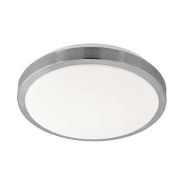 Plafonnier LED Competa 1 nickel mat et blanc Ø 32,5 cm 18 W EGLO
