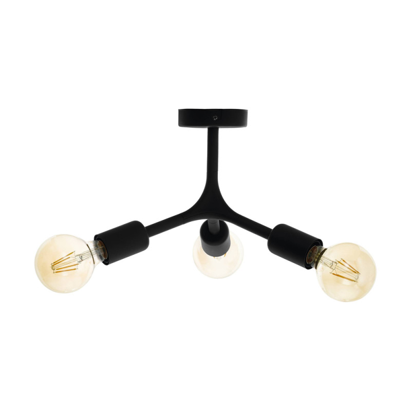 Plafonnier Bocadella 1 noir Ø 34,5 cm 3 × 60 W EGLO Plafonnier Bocadella 1 noir Ø 34,5 cm 3 × 60 W EGLO