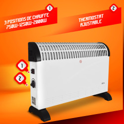 Convecteur électrique 2000 W WARMTECH