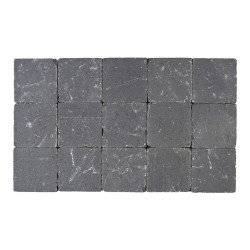 Palette 630 Pavés tambourinés Cylindre gris souris 15 x 15 x 4 cm COBO GARDEN (livraison à domicile)