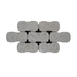 Palette 440 Pavés perméables à l'eau en béton gris 22 x 11 x 6 cm COBO GARDEN (livraison à domicile)