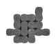 Palette 440 Pavés perméables à l'eau en béton noir 22 x 11 x 6 cm COBO GARDEN (livraison à domicile)
