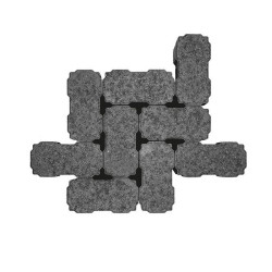 Palette 440 Pavés perméables à l'eau en béton noir 22 x 11 x 6 cm COBO GARDEN (livraison à domicile)