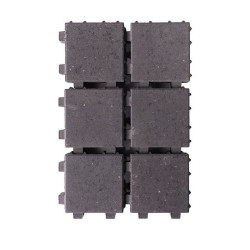 Palette 312 Pavés perméables à l'eau en béton noir 20 x 20 x 6 cm COBO GARDEN (livraison à domicile)