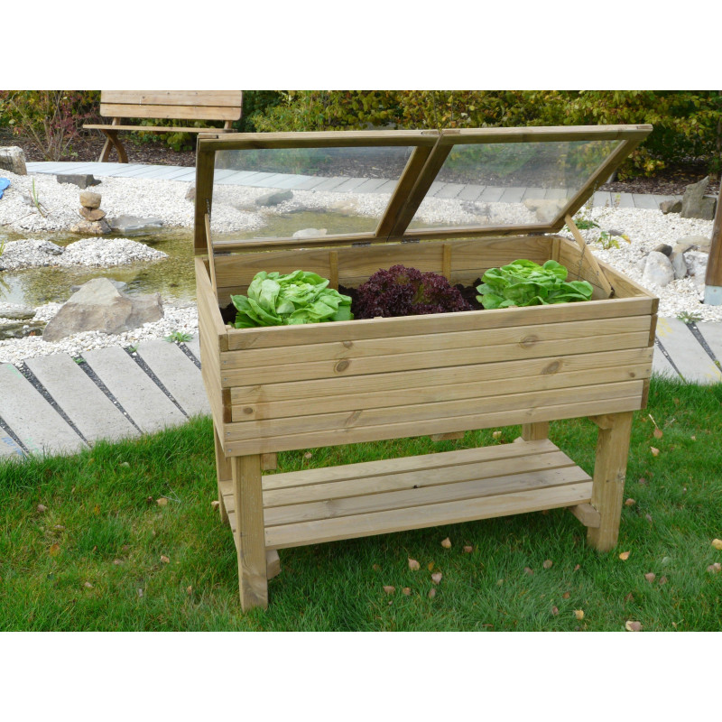 Carré potager sur pieds avec serre – Jardinage facile | SOLID