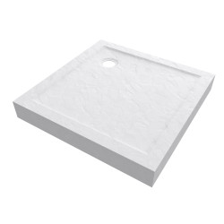 Receveur de douche haut Pedra blanc 80 x 80 cm AURLANE